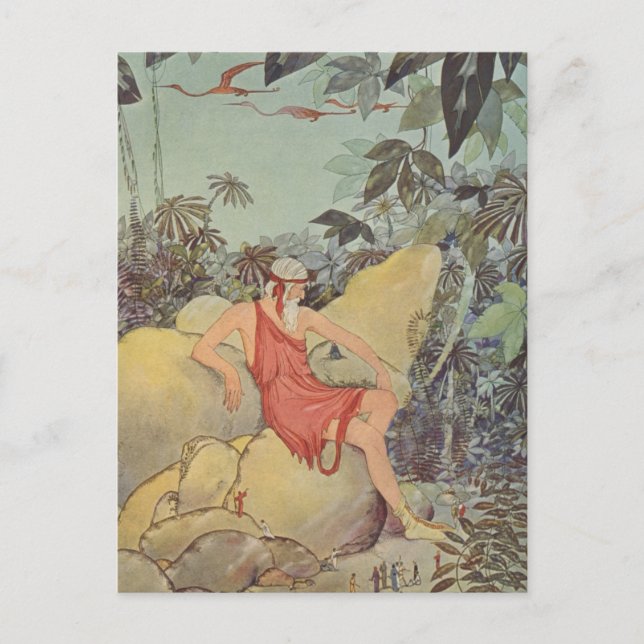 Postal Antaeus y los pigmeos (Anverso)