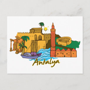 Postal Antalya, ciudad famosa de Turquía