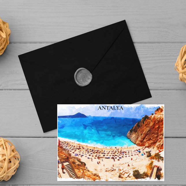 Postal Antalya Turkey Beach Vacation (antalya turkey beach vacation postcard)