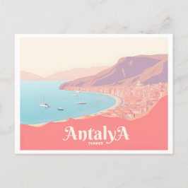 Postal Antalya Turkey Pastel Travel