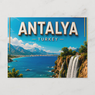 Postal Antalya Turquía Costa Mediterránea Viaje Histórico