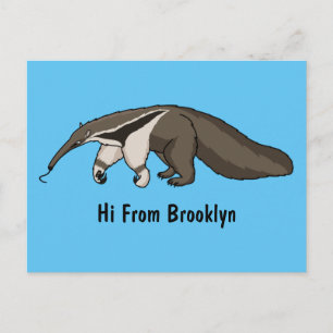 Postal Anteater feliz personalizado ilustracion