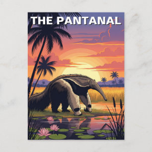 Postal Anteatra gigante en el Pantanal