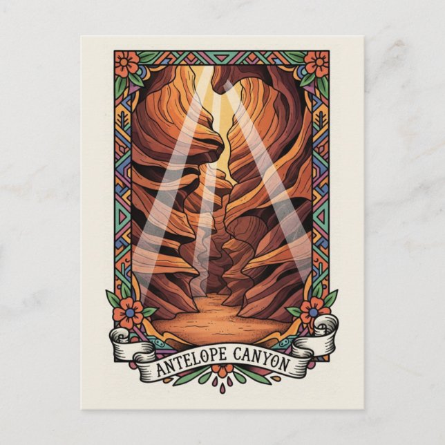 Postal Antelope Canyon  Souvenir (Anverso)