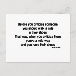 Postal Antes de criticar la cita