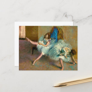 Postal Antes del ballet por Edgar Degas