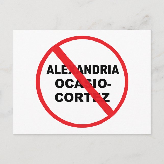Postal Anti Alexandria Ocasio-Cortez (Anverso)