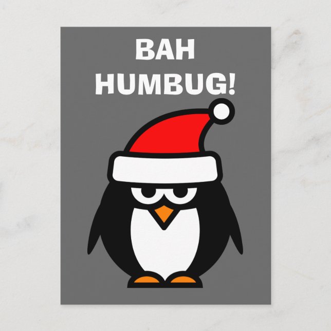 Postal anti del dibujo animado del pingüino del (Anverso)