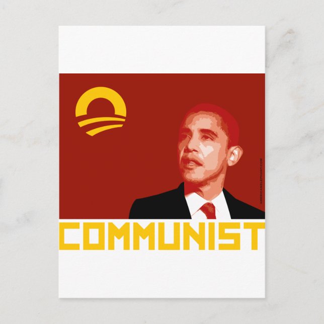 Postal Anti-Obama: Comunista de Barack Obama (Anverso)