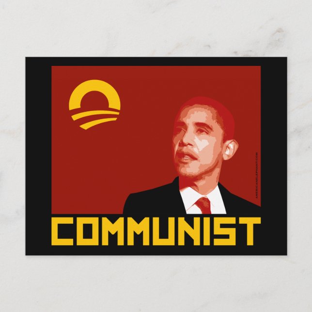 Postal Anti-Obama: Comunista de Barack Obama (Anverso)
