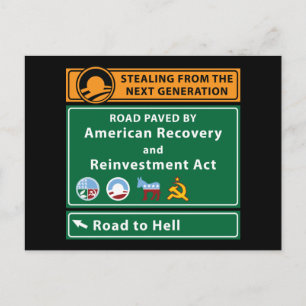 Postal Anti-Obama: El Camino Al Infierno Pavimentado Con