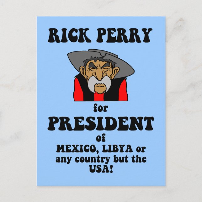 Postal anti Rick Perry (Anverso)