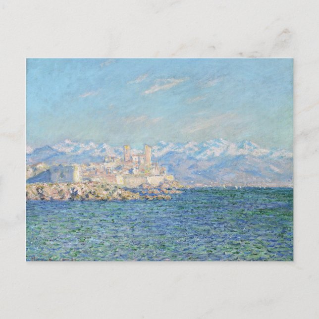 Postal Antibes, efecto de tarde - Claude Monet (Anverso)