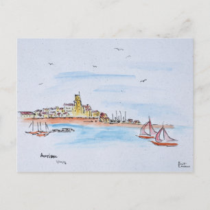 Postal Antibes en el Mediterráneo, Francia