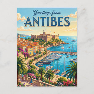 Postal Antibes Francia