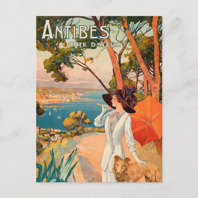 Postal Antibes, Francia (Anverso)