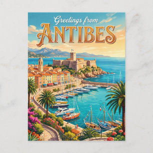 Postal Antibes Francia