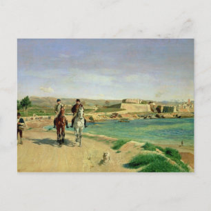 Postal Antibes, la equitación, 1868