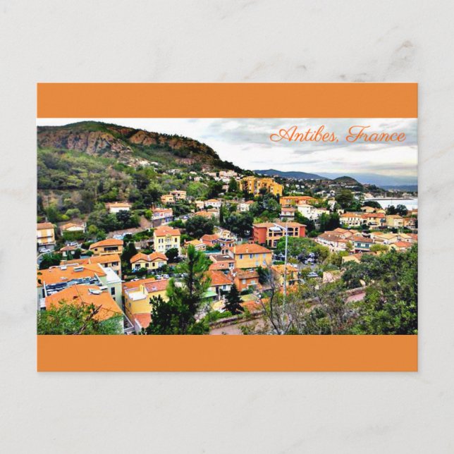 Postal Antibes postales, Francia (Anverso)