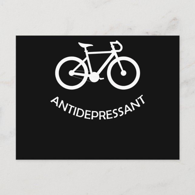 Postal antidepresivo ciclista (Anverso)