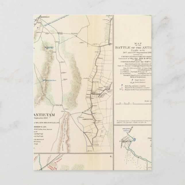 Postal Antietam, Suffolk, Gettysburg (Anverso)