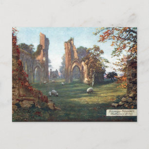 Postal antigua - Abadía de Glastonbury