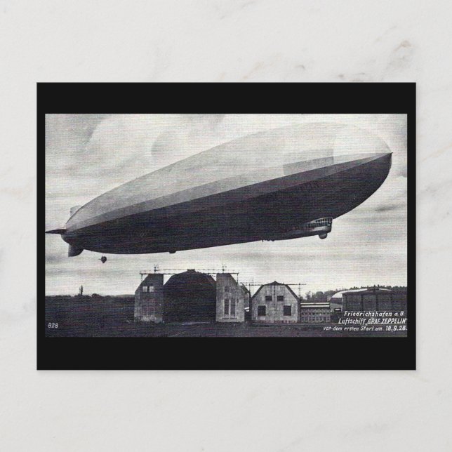 Postal antigua - Aeronave "Graf Zeppelin" (Anverso)
