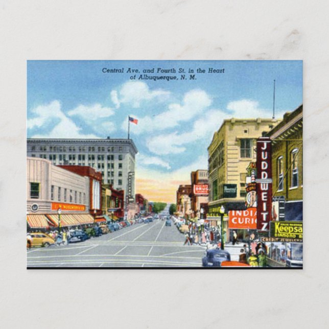 Postal antigua - Albuquerque, Nuevo México, Estado (Anverso)