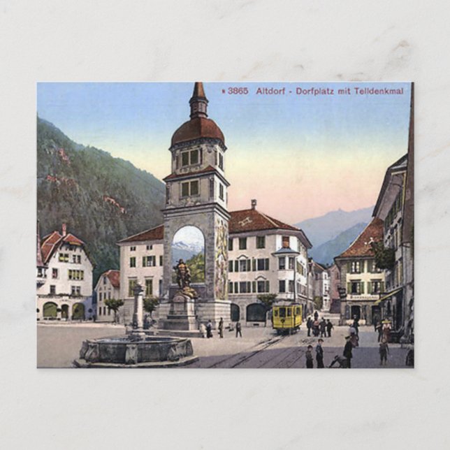 Postal antigua - Altdorf, Uri. Suiza (Anverso)