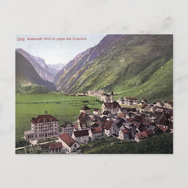 Postal antigua - Andermatt, Suisse (Anverso)