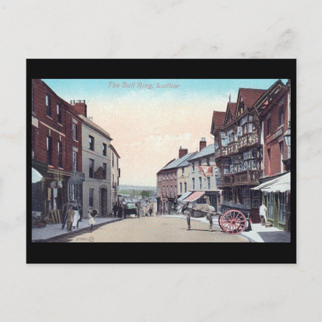 Postal antigua - Anillo toro, Ludlow, Shropshire (Anverso)