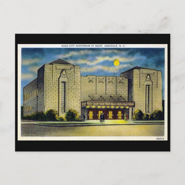 Postal antigua - Asheville, Carolina del Norte, Es (Anverso)