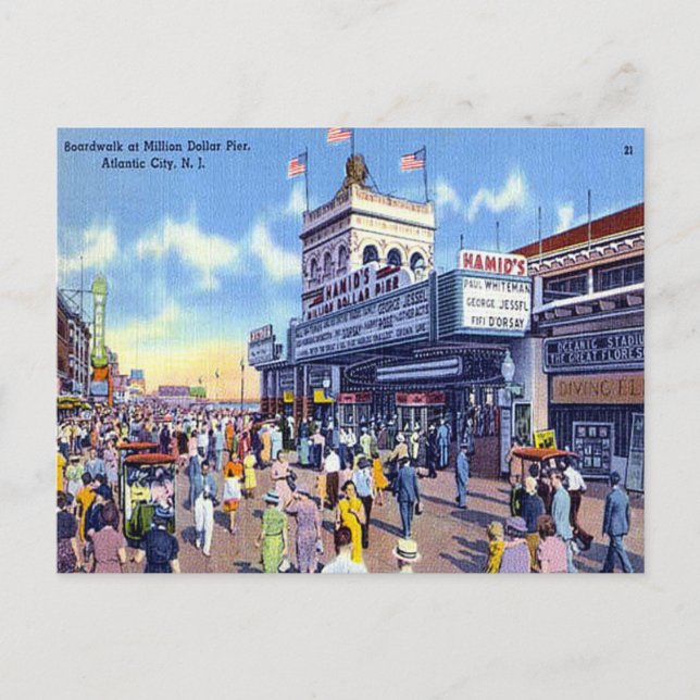 Postal antigua - Atlantic City, New Jersey, EE. UU (Anverso)
