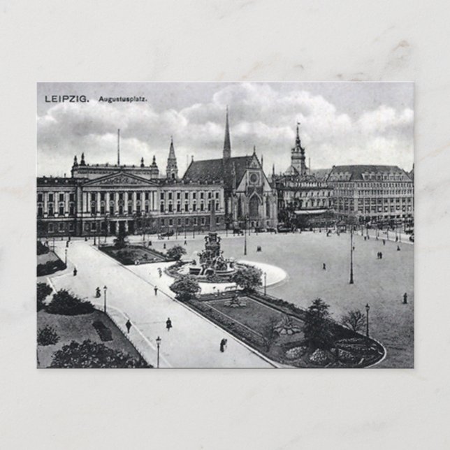 Postal antigua - Augustusplatz, Leipzig (Anverso)
