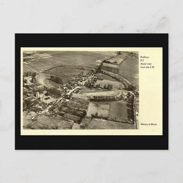 Postal antigua - Avebury, Wiltshire (Anverso)