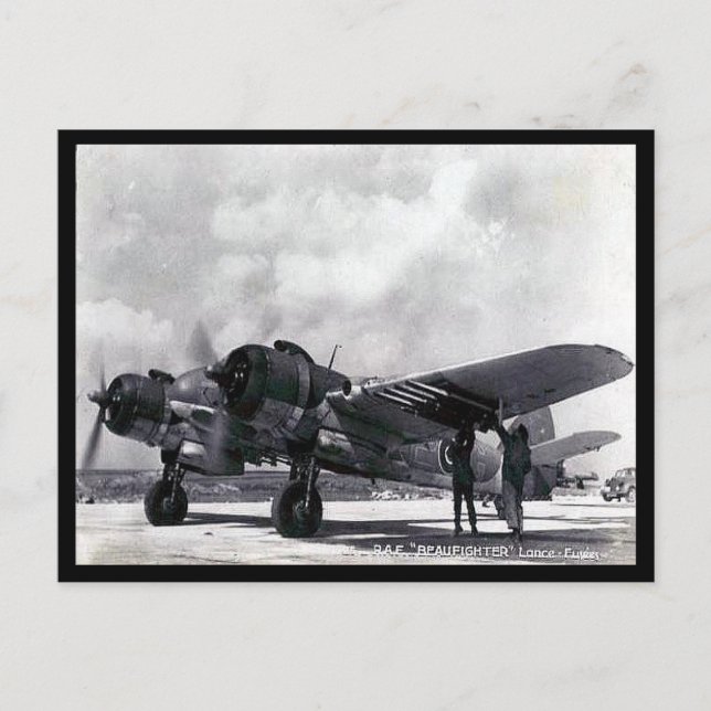 Postal antigua - "Beaufighter" de RAF Bristol (Anverso)