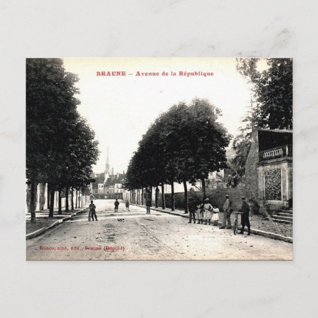 Postal antigua - Beaune, Côte d'Or, Francia (Anverso)