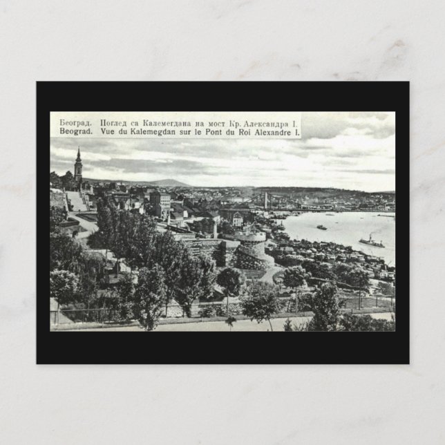 Postal antigua, Belgrado (Anverso)