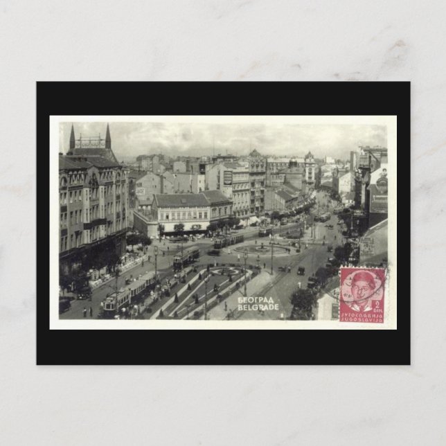 Postal antigua, Belgrado 1934 (Anverso)