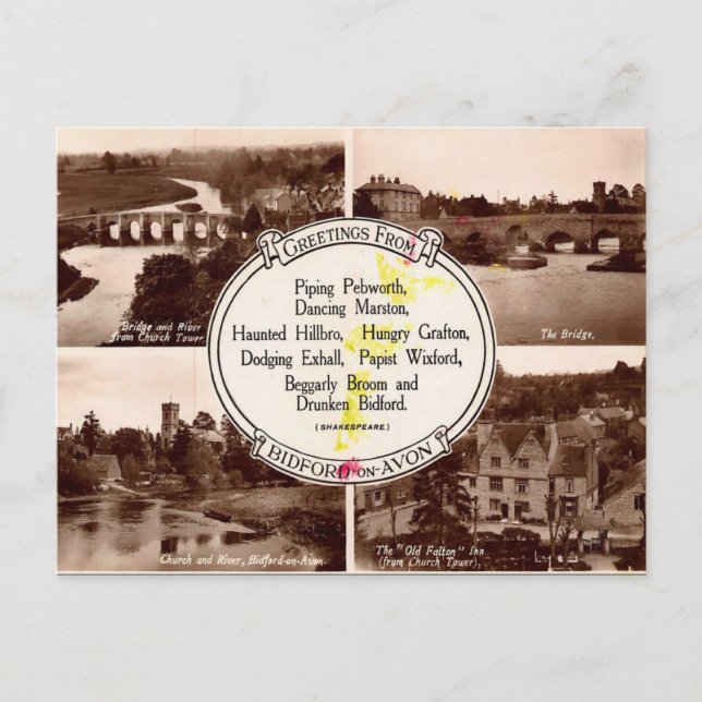 Postal antigua - Bidford-on-Avon, Warwickshire (Anverso)