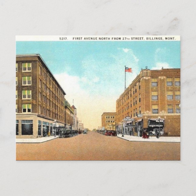 Postal antigua - Billings, Montana (Anverso)