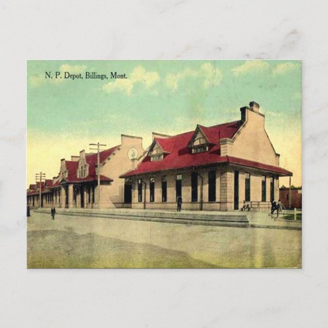 Postal antigua - Billings, Montana, EE.UU. (Anverso)