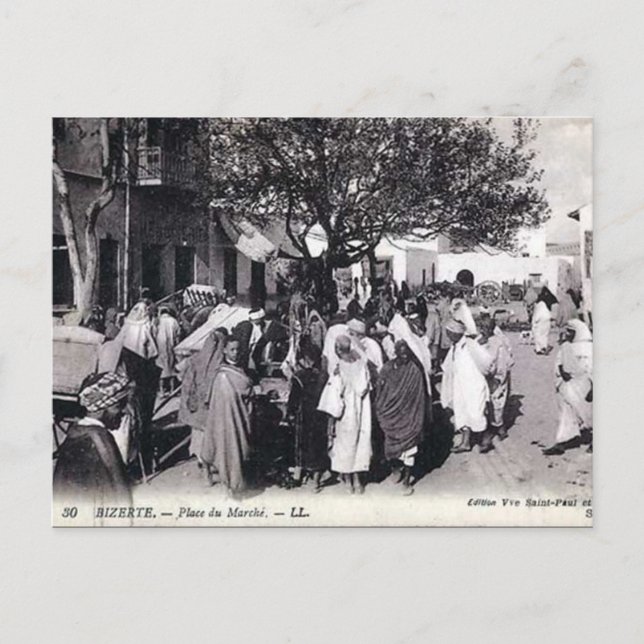 Postal antigua - Bizerte, Túnez (Anverso)