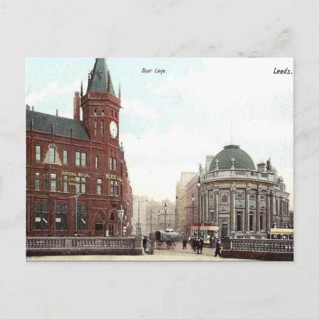 Postal antigua - Boar Lane, Leeds, Yorkshire (Anverso)