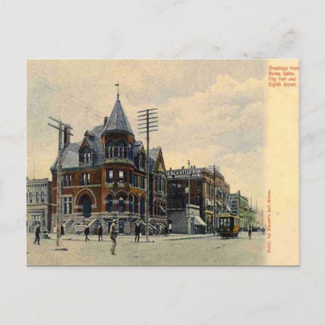 Postal antigua - Boise, Idaho, Estados Unidos (Anverso)