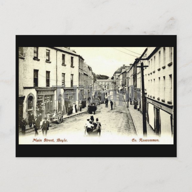 Postal antigua - Boyle, Co Roscommon, Irlanda (Anverso)