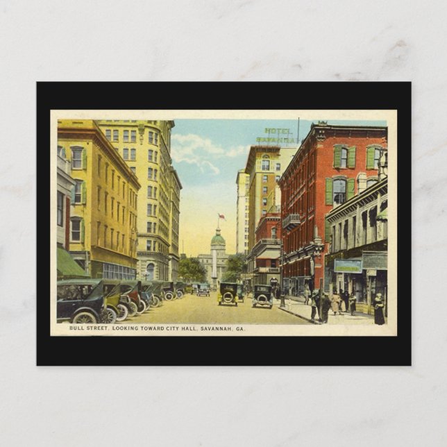 Postal antigua, Bull St, Savannah, Georgia (Anverso)