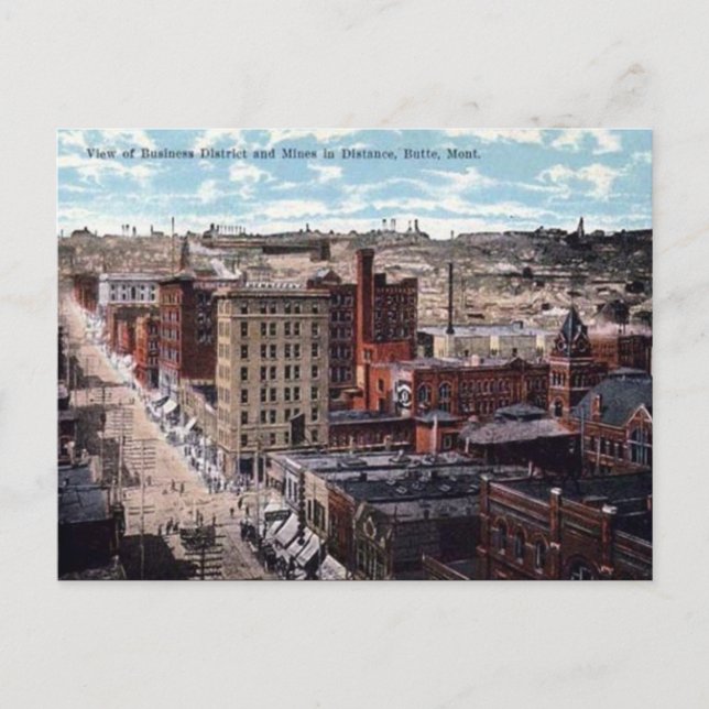 Postal antigua - Butte, Montana, Estados Unidos (Anverso)