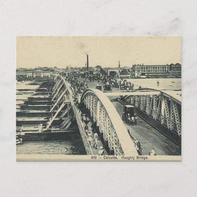 Postal antigua - Calcuta, India (Anverso)