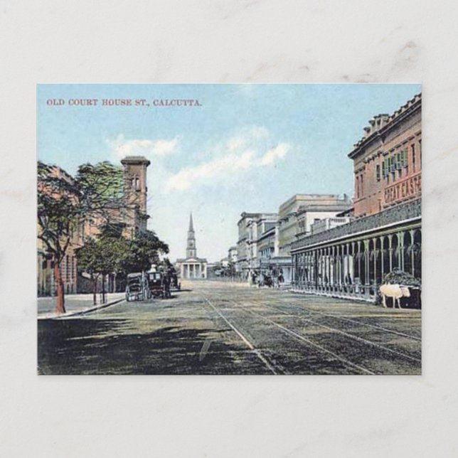 Postal antigua - Calcuta, India (Anverso)